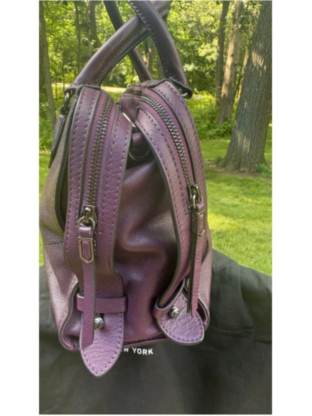 Botkier New York Moto Leather Satchel – Winter Purple - Picture 6 of 16